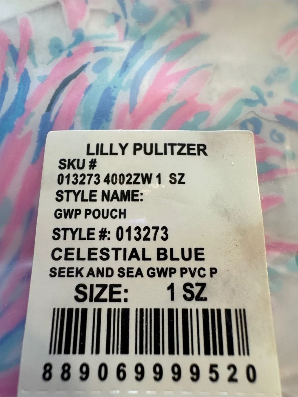 🎁NWT Lilly Pulitzer PVC Zippered Pouch